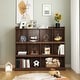 preview thumbnail 1 of 9, Kid Storage Cabinet,10-shelf Bookcase Walnut