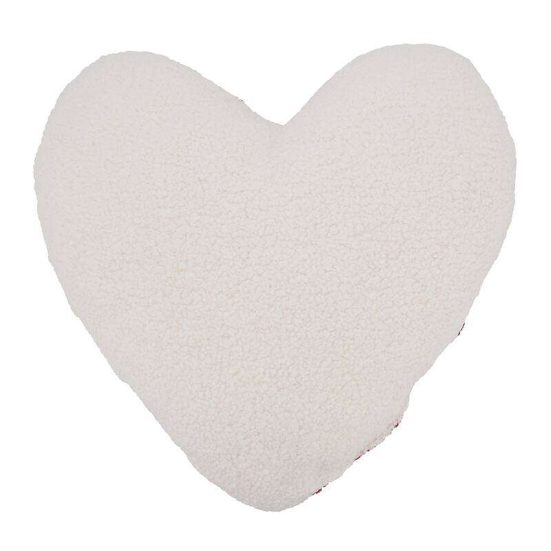 Heart-to-Heart Reversible Poly Filled Throw Pillow