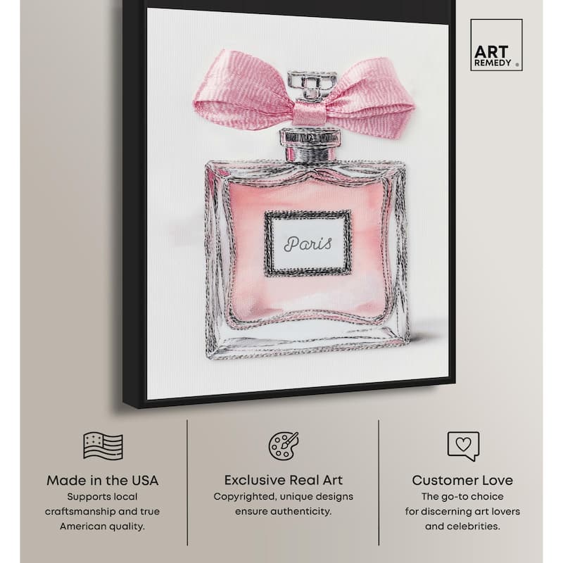 Simple Perfume Bow Canvas by Art Remedy