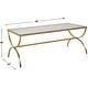preview thumbnail 3 of 5, Uttermost 25186 Crescent 48" Wide Iron and Tempered Glass Coffee Table