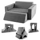 preview thumbnail 6 of 4, 8PCS Kids Modular Play Sofa Convertible Toddler Couch Pink/Grey Grey