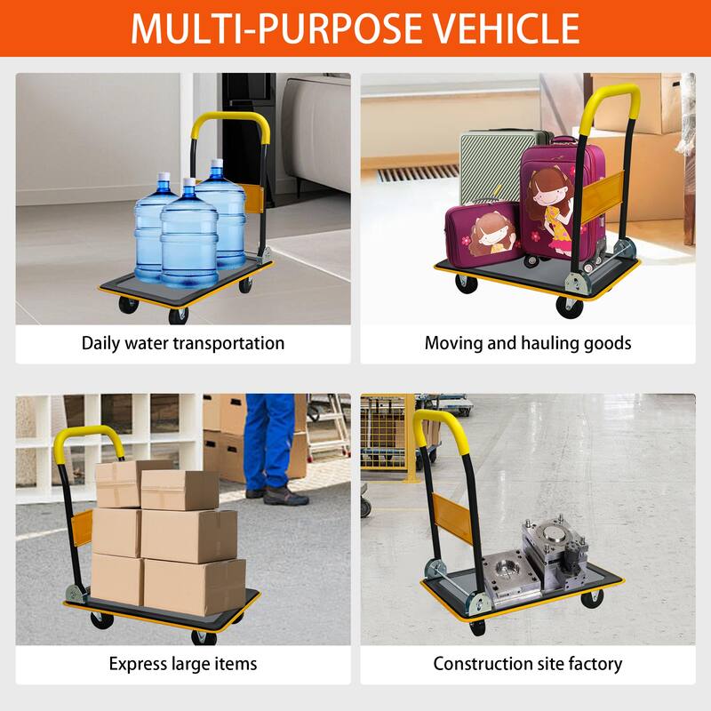 Heavy-Duty Folding Flatbed Cart