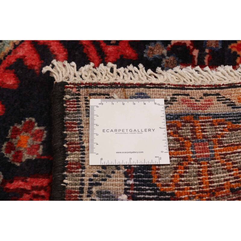 ECARPETGALLERY Hand-knotted Anatolian Vintage Navy Wool Rug - 4'8 x 10'8