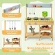 preview thumbnail 6 of 12, Wooden Pretend Play Toy Kitchen with Stove Open Top Shelf and Spacious Tabletop - 29.5" x 14" x 36"