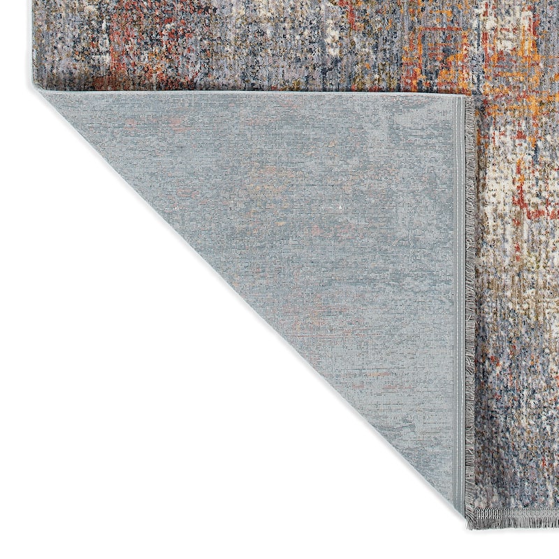 Modern Abstract Cut Pile Rectangle Throw Rug - 1.10x 2.6