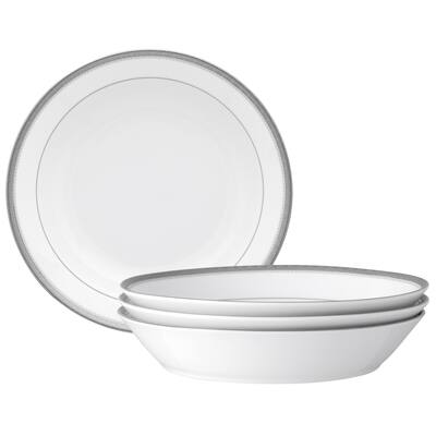 Charlotta Platinum Set of 4 Coupe Dinner Bowls, 9-3/4", 43 oz.