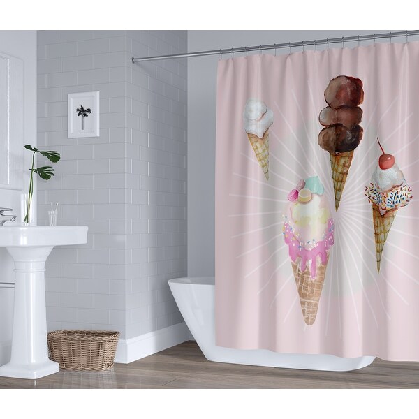Red and sale cream shower curtain
