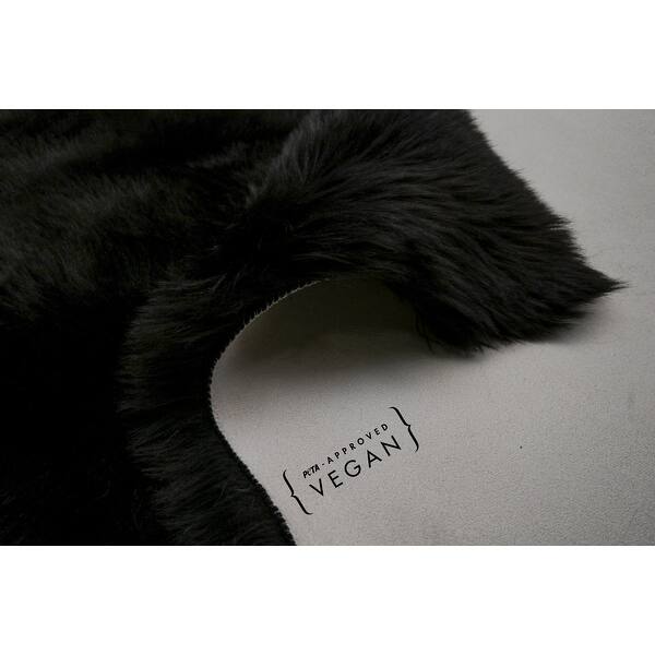 Shop Ecarpetgallery Handmade Faux Sheepskin Plush Black Rug 3 0 X 4 0 On Sale Overstock 31572756