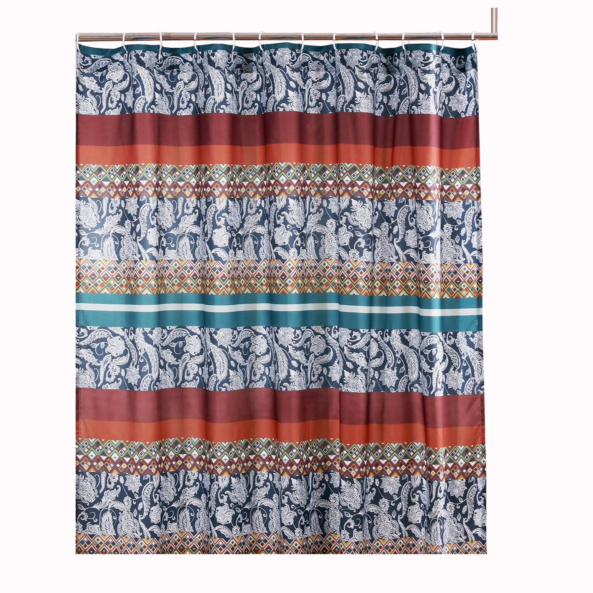 multicolor shower curtain