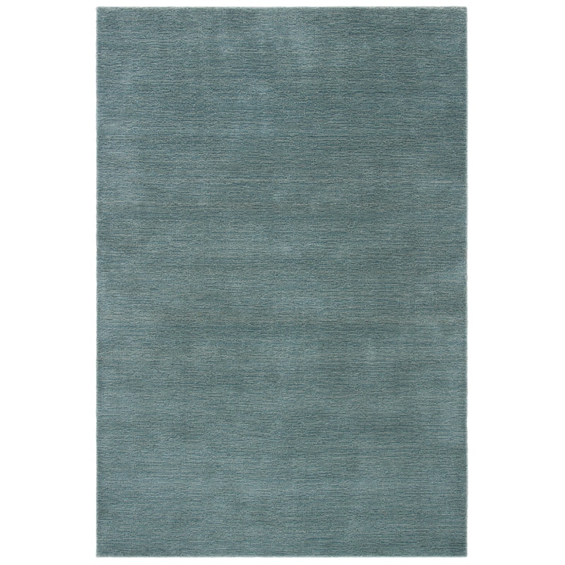 SAFAVIEH Handmade Himalaya Palm Border Modern Wool Rug - 4' x 6' - Blue