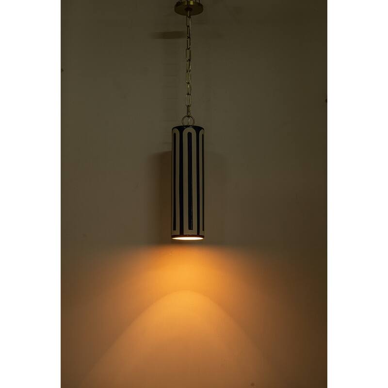OYIPRO 1-Light 5.12" Wide Ceramic Chandelier Pendant Light - 19.7 in.H