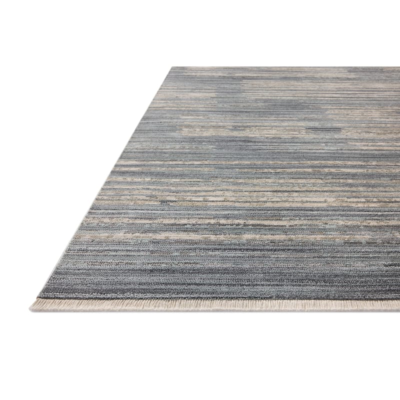 Alexander Home Bradley Modern Abstract Micro Fringe Area Rug