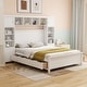 preview thumbnail 27 of 105, Modern Platform Bed with Integrated Cabinet, Trundle Bed and Drawers