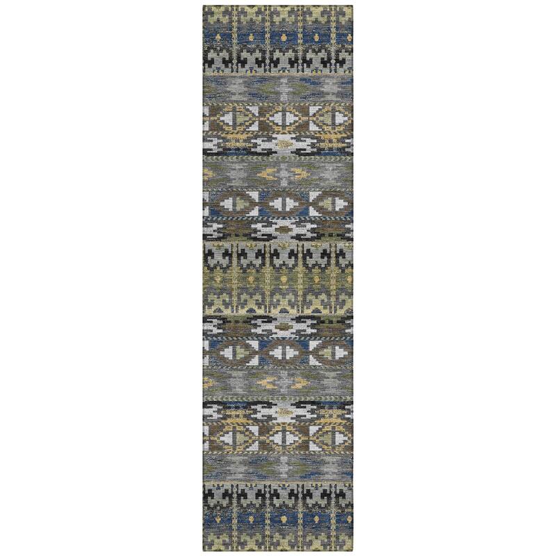 Machine Washable Indoor/ Outdoor Global Haswell Chantille Rug