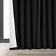 preview thumbnail 11 of 11, Exclusive Fabrics Signature Extra Wide Warm Black Velvet Blackout Curtain (1 Panel) - Luxurious Blackout Drapery