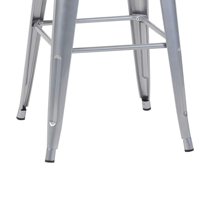 AC Pacific 30 Inch Industrial Stackable Metal BarStools Set of 2