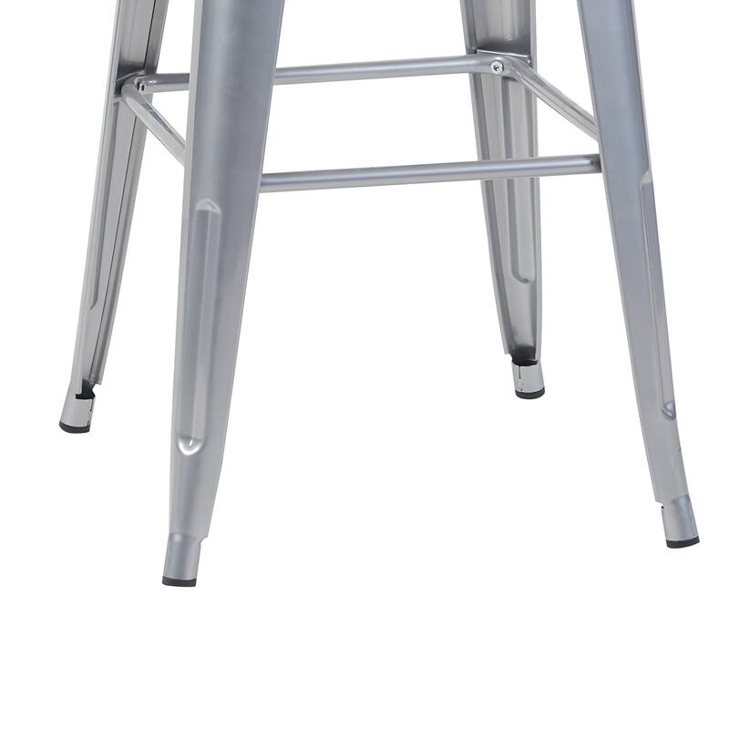 AC Pacific 30 Inch Industrial Stackable Metal BarStools Set of 4