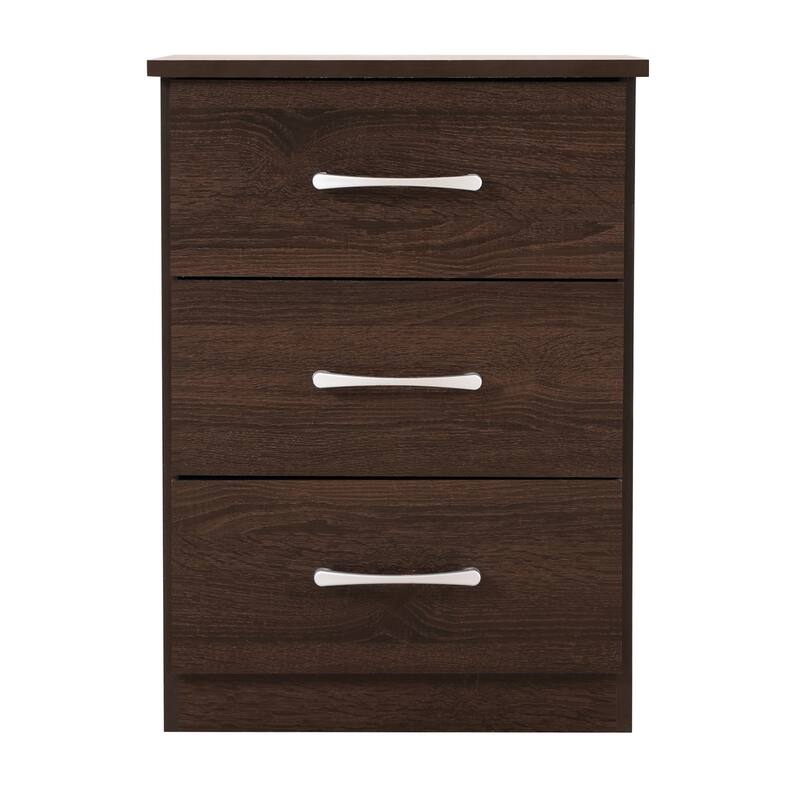 Wenge Nightstand 24x18x16 Compact Modern Bedside Table with Drawer, Sleek Finish and Sturdy Design for Bedroom Storage