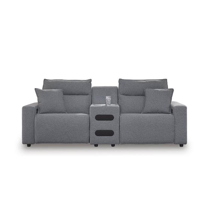 Signature Design by Ashley Modmax Gray 3-Piece Power Reclining Sectional - 100" W x 41" D x 41" H