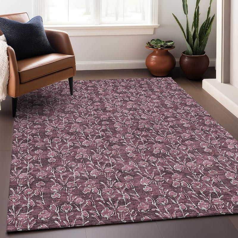 Premium Washable Super Soft Floral Contemporary Mayfield Rug