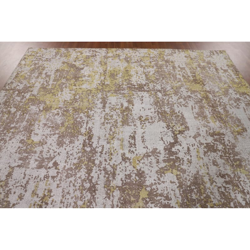 Multi-Color Modern / Abstract Area Rug Handmade Wool Carpet - 8'1"x 9'9"