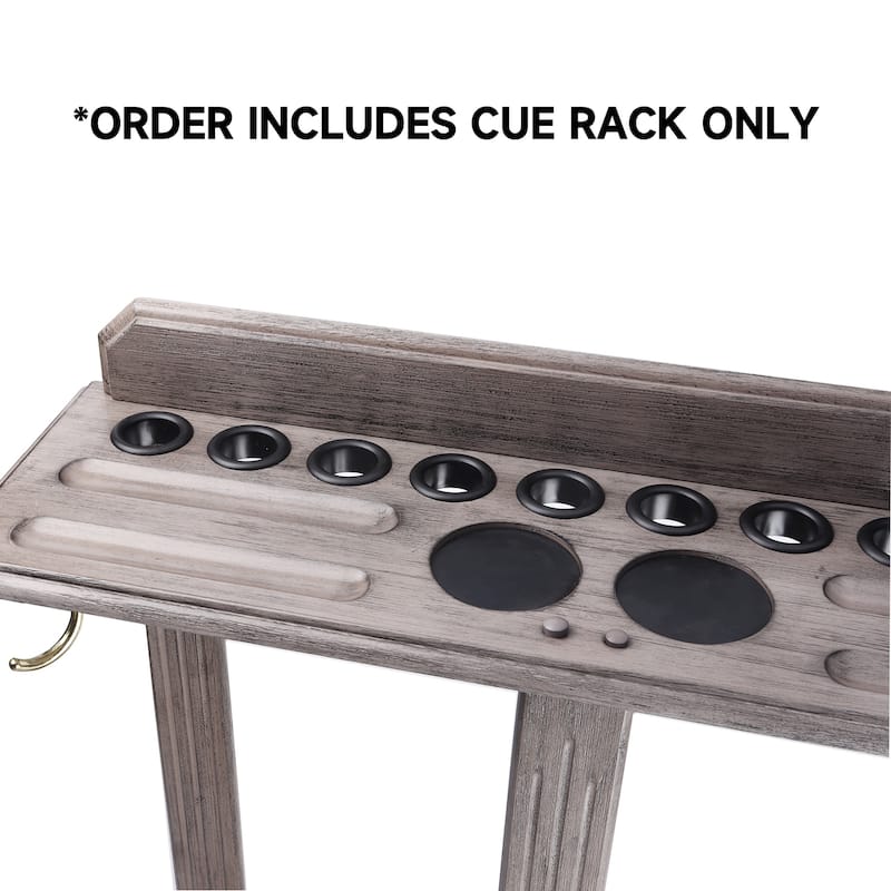 GSE™ 10-Pool Cue Wooden Billiard Pool Cue Rack. Floor Stand Pool Cue Stick Holder