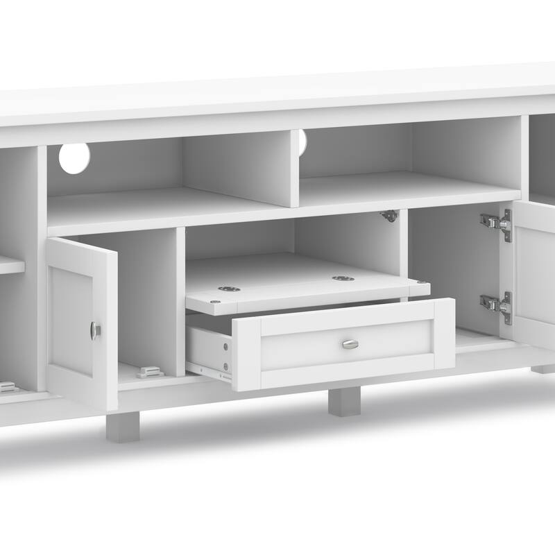 WYNDENHALL Norfolk SOLID WOOD 72 inch Wide TV Media Stand For TVs up to 80 inches - 72'' W x 17.5'' D x 26'' H