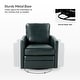 preview thumbnail 28 of 55, Terrance Transitional Swivel Faux Leather Barrel Accent Chair with Metal Base