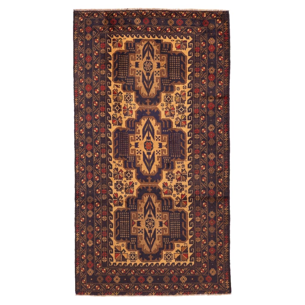 ECARPETGALLERY Hand-knotted Teimani Beige Wool Rug - 3'4 x 6'5