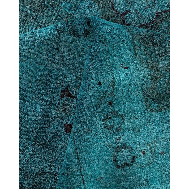 Vibrance One-of-a-Kind Hand-Knotted Area Rug - Blue, 11' 10" x 18' 10" - 11' 10" x 18' 10"