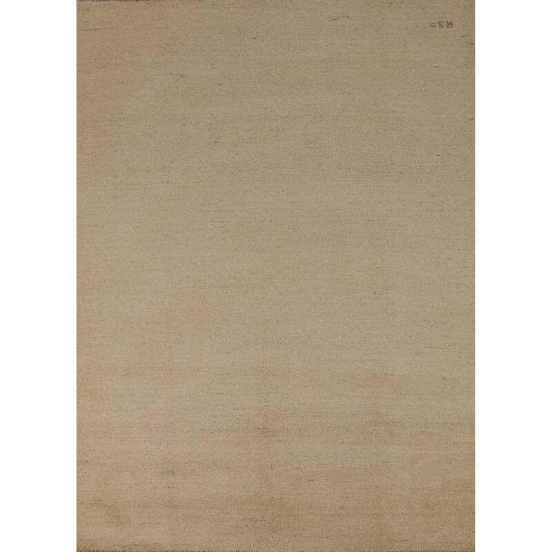 Solid Modern Gabbeh Oriental Area Rug Hand-Knotted Wool Carpet - 5'8"x 7'8"