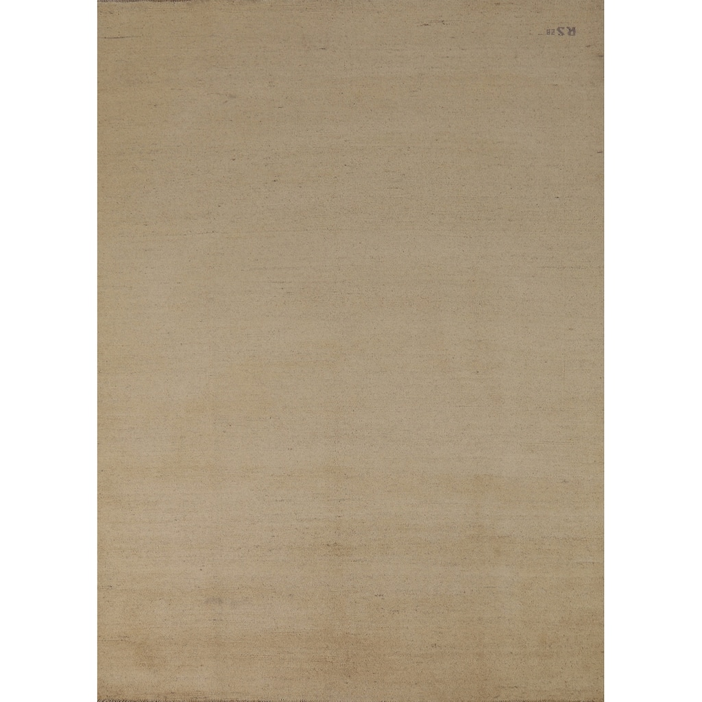 Solid Modern Gabbeh Oriental Area Rug Hand-Knotted Wool Carpet - 5'8"x 7'8"