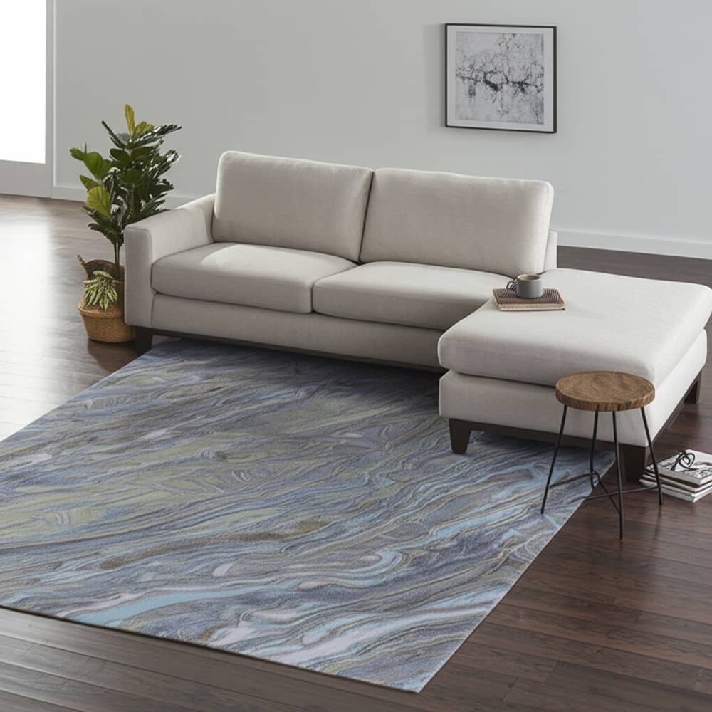 HomeRoots Abstract Bohemian Rectangle Area Rug