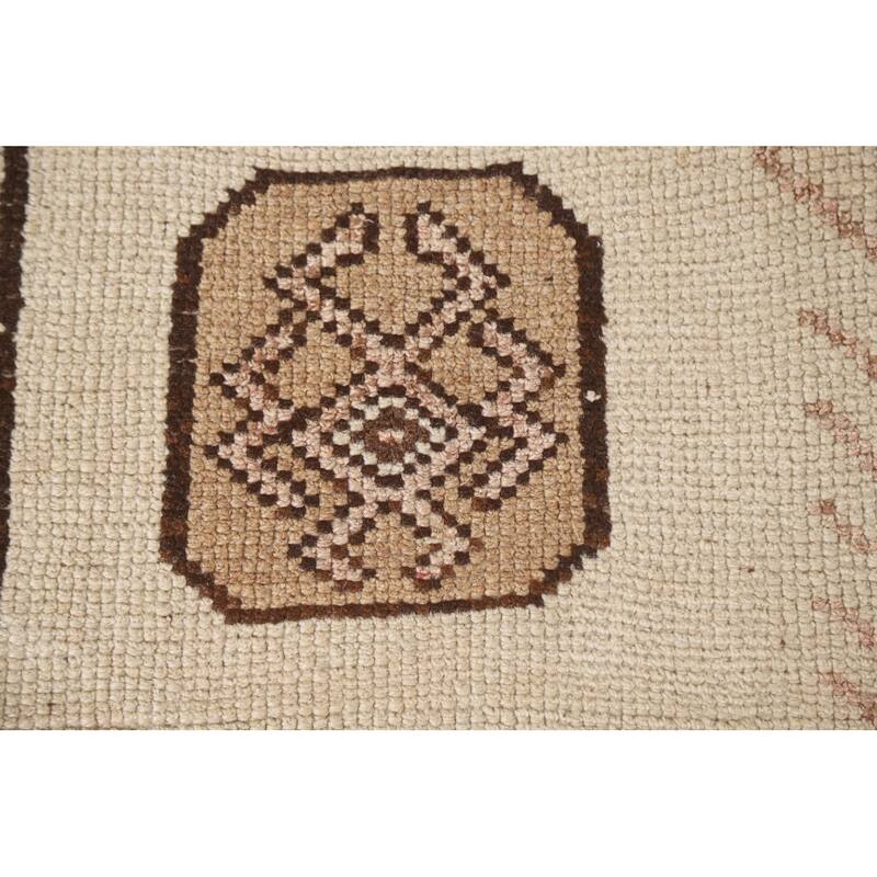 Anatolian Oriental Runner Rug Natural Dye Handmade Wool Carpet - 3'5"x 10'9"