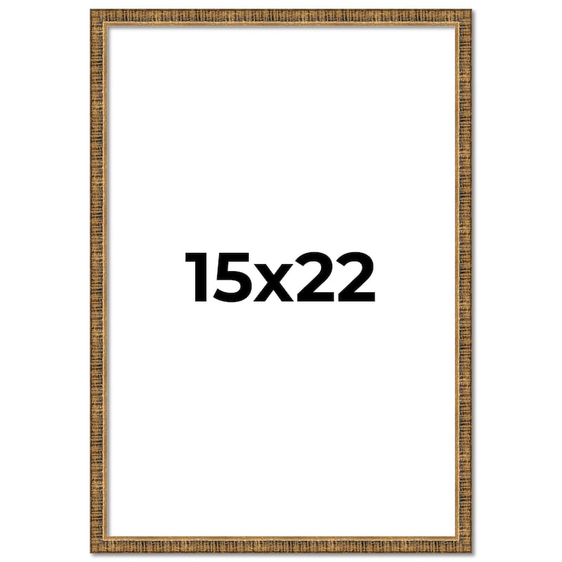 15x22 Frame Gold Kingsley Distressed Solid Wood Picture Frame Width