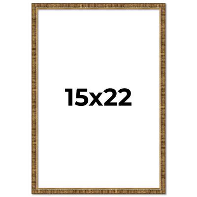 15x22 Frame Gold Kingsley Distressed Solid Wood Picture Frame Width