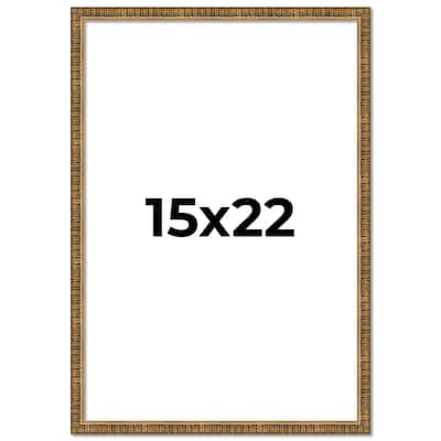 15x22 Frame Gold Solid Wood Picture Frame - Complete Modern Photo