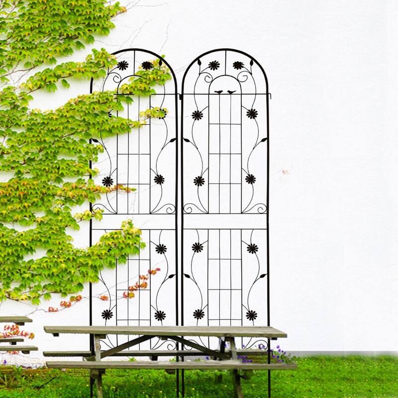 86.7" x 19.7'' Rust-Resistant Climbing Trellis for Garden Flowers and Vines
