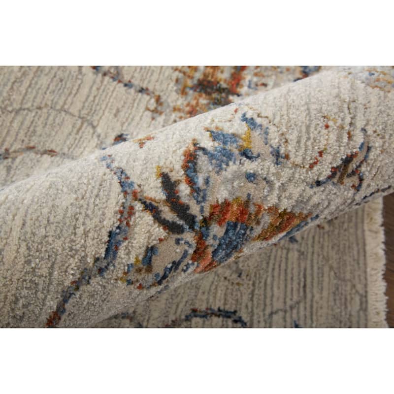 Grand Bazaar Frencess Machine Made Floral & Botanical Transitional Area Rug