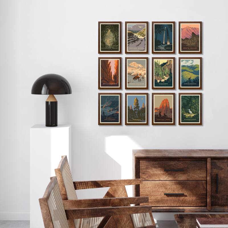 Americanflat Set of 12 National Park Prints by Anderson Design Group