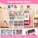 preview thumbnail 2 of 4, Wooden Kitchen Set for Kids with Play Accessories and Storage - 46.5" x 11.5" x 39.5"