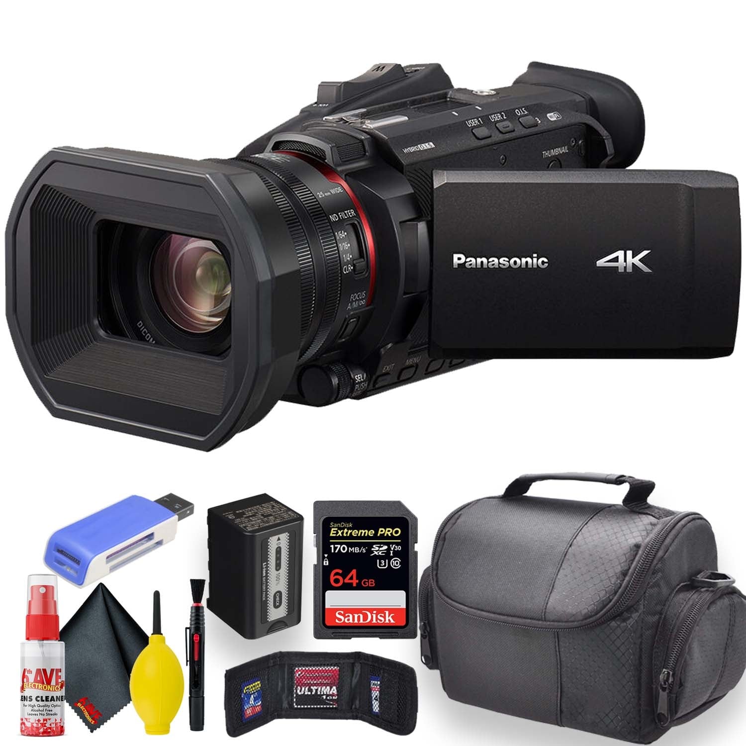 Panasonic HC-X1500 Camcorder 4K with 24x Optical Pro Professional 