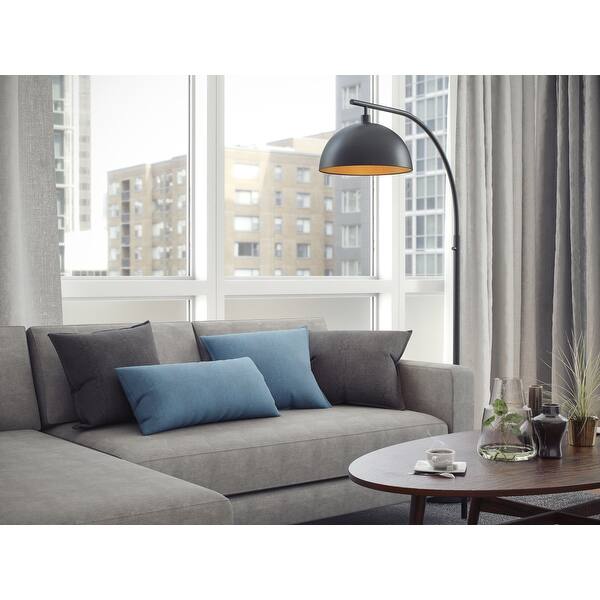 Fortuna Black Modern Arc Floor Lamp Overstock 31316066
