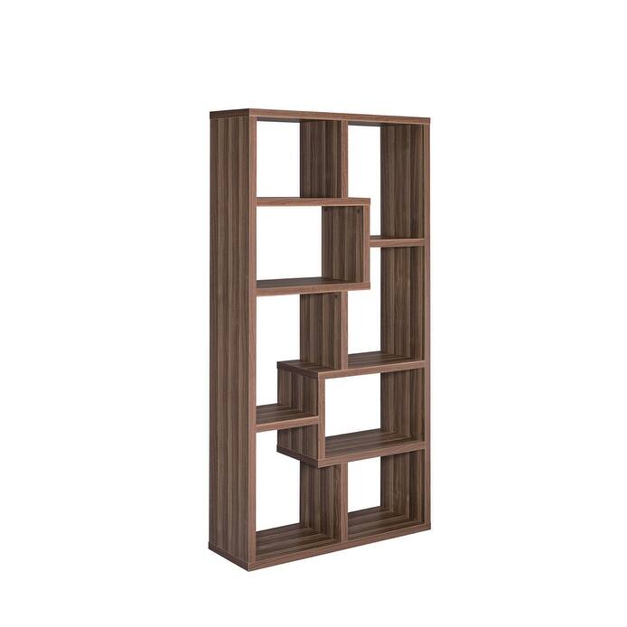 Theo 71-inch 8-compartment Wood Bookshelf