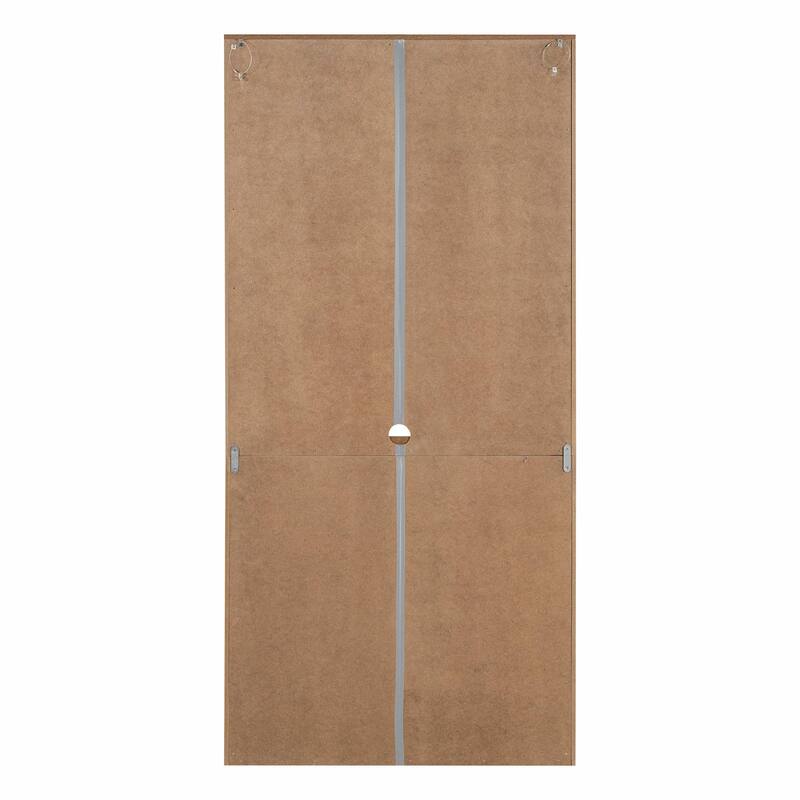 83.4" Tall Modern Bookshelf with Doors, Farmhouse Bookcase Featuring 3-Tier Adjustable Shelves & LED Display Lighting