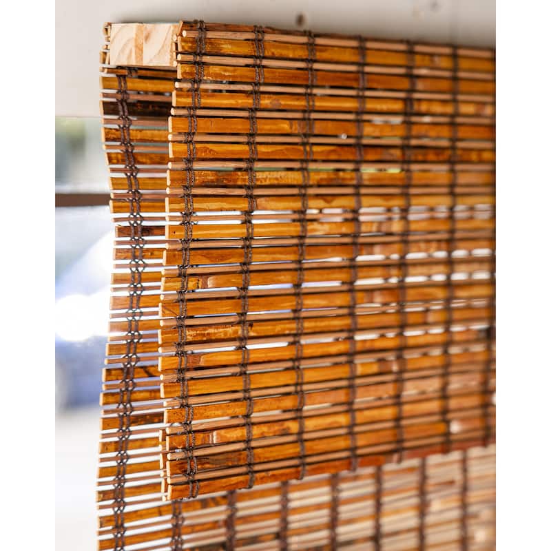 Chicology Light Filtering Cordless Natural Woven Bamboo Window Shade