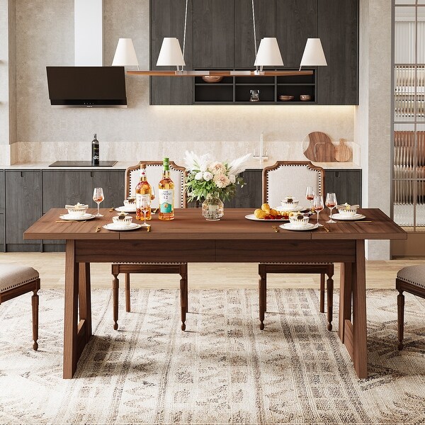 63-Inch Rectangular Dining Table Kitchen Table for Dining Room