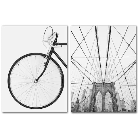 Bicycle by Sisi and Seb 2 Piece Wrapped Canvas Wall Art Set