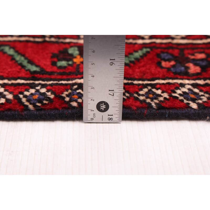 ECARPETGALLERY Hand-knotted Anadol Black, Red Wool Rug - 4'5 x 8'0