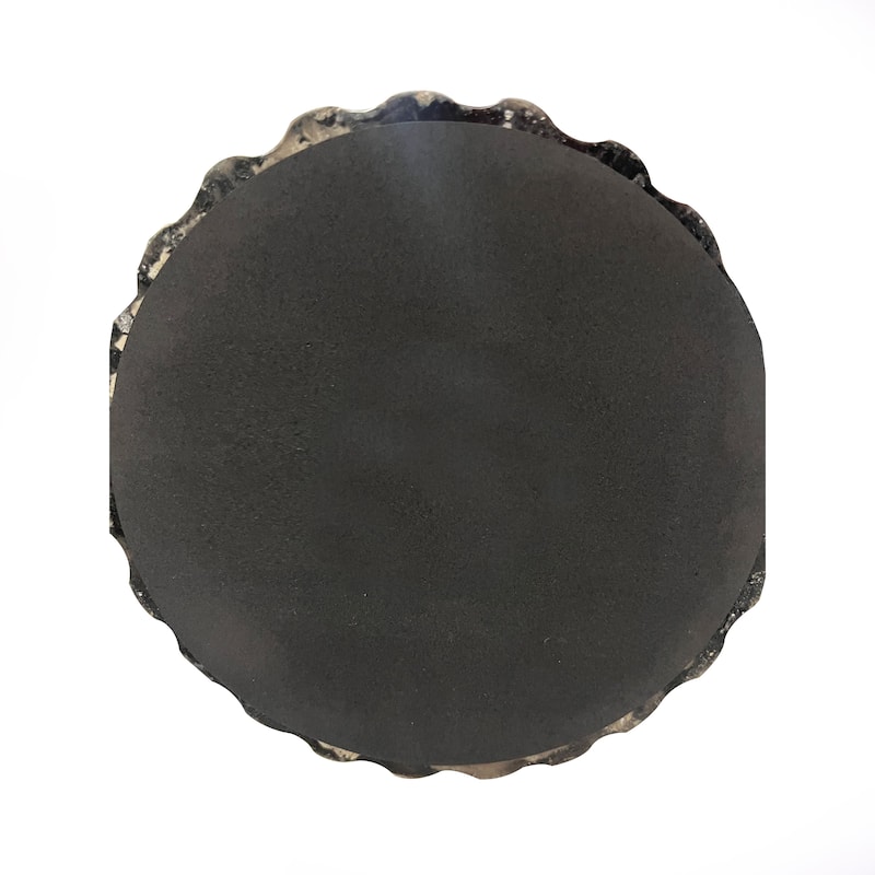 Black Fluted Resin Floor Lamp with Linen Shade Perfect for Living Room